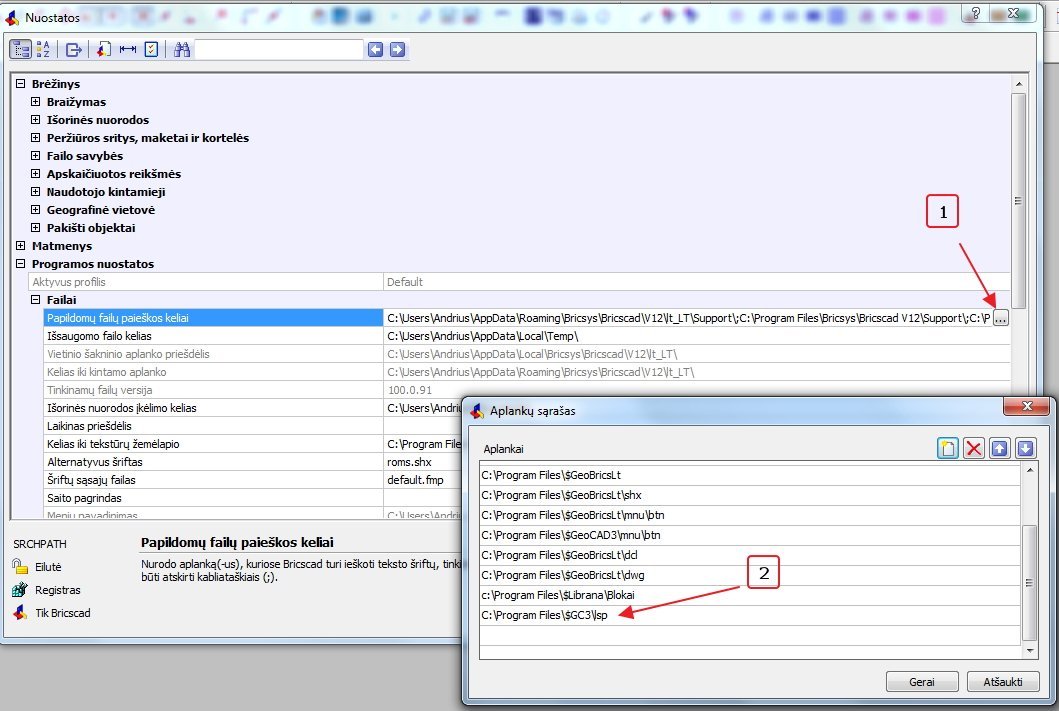 bricscad-support-keliai