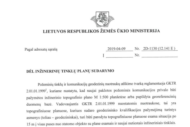ŽŪM išaiškinimas dėl 15 m situacijos kontrolinės nuotraukose